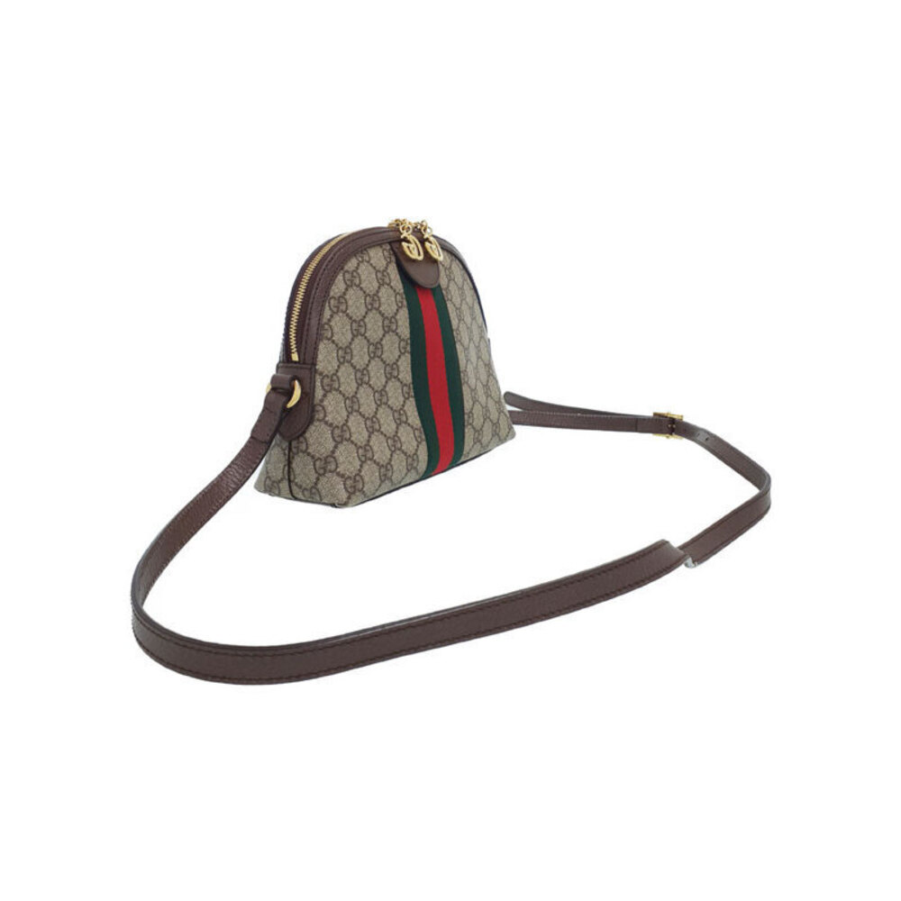 Gucci Shoulder Bag Ebony Supreme Ophidia GG Beige Brown Canvas